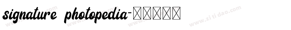 signature photopedia字体转换